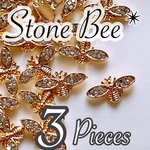 バラ売りOK🐝蜂、ゴールド、クリア、3個組、300円