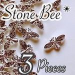 バラ売りOK🐝蜂、シルバー、クリア、3個組、300