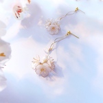 ｟季節限定｠桜の花飾りピアス