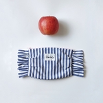 Candyポーチ　ブルー細ストライプ