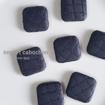 《22mm》black キルティング風 カボション【Ca-221】