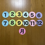 壁面飾り【数字1〜12月】保育教材　画用紙
