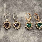 ハート　キラキラピアス