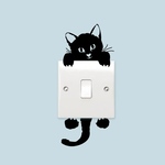 ウォールステッカー SF1 黒猫　スイッチシート　DIY 壁紙　インテリアシート　剥がせるシール 送料無料 