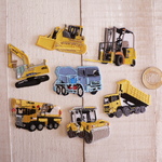♪7枚セット♪　工事車両　アイロンワッペン アップリケ 手芸　