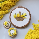  制作キット・動画で学べる［ミモザを楽しむ刺繍時間］