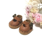 ＊送料無料＊mini☆mini ミニチュアストラップシューズ①（キャメル）