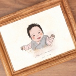 赤ちゃん似顔絵