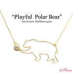Ukatz NO.408-4 "playful Polar Bear"ネックレス