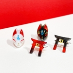 4点セット狐・鳥居ピアス(イヤリング)