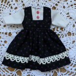 SALE リカちゃん♡ブライス♡ドット柄ワンピース(パープル)