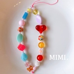 ビーズストラップ❤️スマホストラップ🍒春②🟡/MIMI.