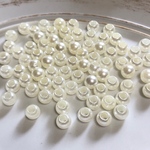 増量 100個 6mm 大穴 プラスチック パール ビーズ 
