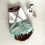 犬服　DS前丈短め　サロペット風ミントチョコバルーン