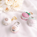 再販多数 大人気♡【お写真入り𖧷ぷっくり可愛い♡うちの子マカロンキーホルダー】お名前キーホルダー　名入れキーホルダー　名前入り　ネームタグ　名札　シンプルキーホルダー　うちの子キーホルダー