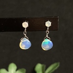 エチオピアオパールの宝石の雫ピアス