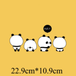 アイロン転写シート　「４頭のパンダ」　ぱんだ　panda　リメイク