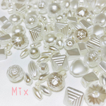国産 ♡ パール 可愛い  Mix  【約40g】 穴あき  貫通