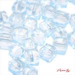 【60個】キューブ型 ガラスビーズ 4.5mm★パール★四角 正方形 カットビーズ