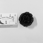 大ぶりvintageブラックroseブローチ　※１点のみ