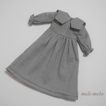 ピンタックビッグカラーワンピース2023S/S(サックスグレー)