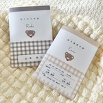 【印字無料】母子手帳カバー　くま②