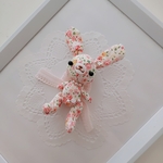 ローズクォーツ付うさドール♡ドールチャーム♡ハンドメイド
