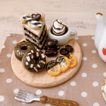 ミニチュア　フェイクスイーツ　チョコレートスイーツプレート