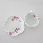 浮き桜 カップ&ソーサー 白