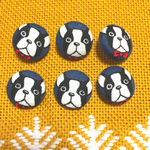 【増量】6個セット フレンチブルドッグくるみボタン ミニ