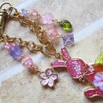◇2320再販３  🌸お花見うさぎのバッグチャーム🐇🌸 ※重ためです