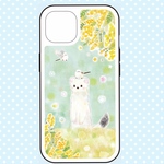 強化ガラスケース✩オコジョとミモザ✩︎iPhone13