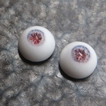 8mm さくら色の硝子瞳孔の石膏レジンアイ ドールアイ