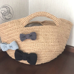 ⁂【受注製作】リボンが可愛いマルシェバッグ⁂