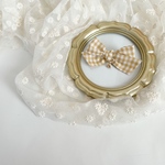 gingham check ribbon hairclip