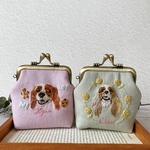 【オーダー　うちの子刺繍ガマ口ポーチ】