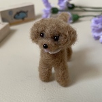 ソラ☆5cmトイプードル犬の羊毛フェルト人形！