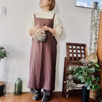 『100年リネン』ロングエプロン
