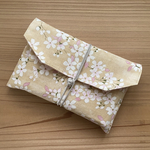 御朱印帳ケース/御朱印帳入れ　淡墨桜  きび色