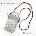 ミナペルホネン　スマホポシェット　smile flower &タンバリン