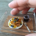 ミニチュア　ブルーベリーパンケーキ❶