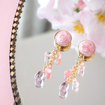 七宝焼 桜の雫ピアス