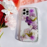 名入れ可 押し花スマホケース全機種対応  iPhone14 iPhone11Pro iPhone12mini iPhone13promax手帳型は作れます