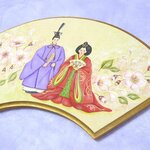ご予約品❤桜の立ち雛扇（トールペイント）