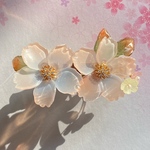 大輪桜のヘアクリップ 夜明け