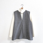 LADY'S★ミニ千鳥のスキッパーベスト
