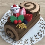 🌟ブッシュドノエル クリスマス フェルト ままごと ケーキ 