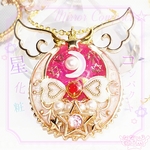 再販*+☆星化粧ミラーコンパクト風ネックレス☆+*HM-165