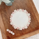 いちごとお花の皿（ピンク）M