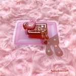 ハートチョコ×板チョコプラバンブローチ♪